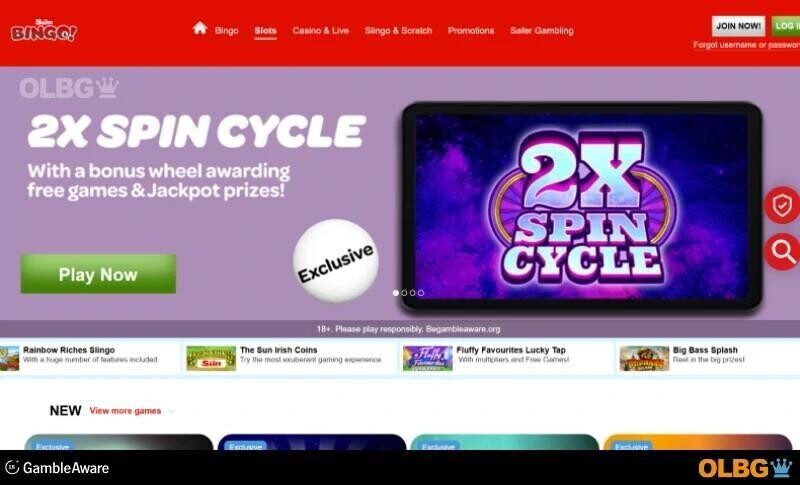 sun bingo slots tab screenshot