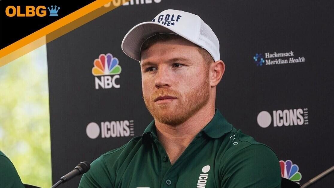 Jersey City, NJ - June 29, 2022: Canelo Alvarez attends Icons Series Inaugural Event Press Conference at Liberty National Golf Club