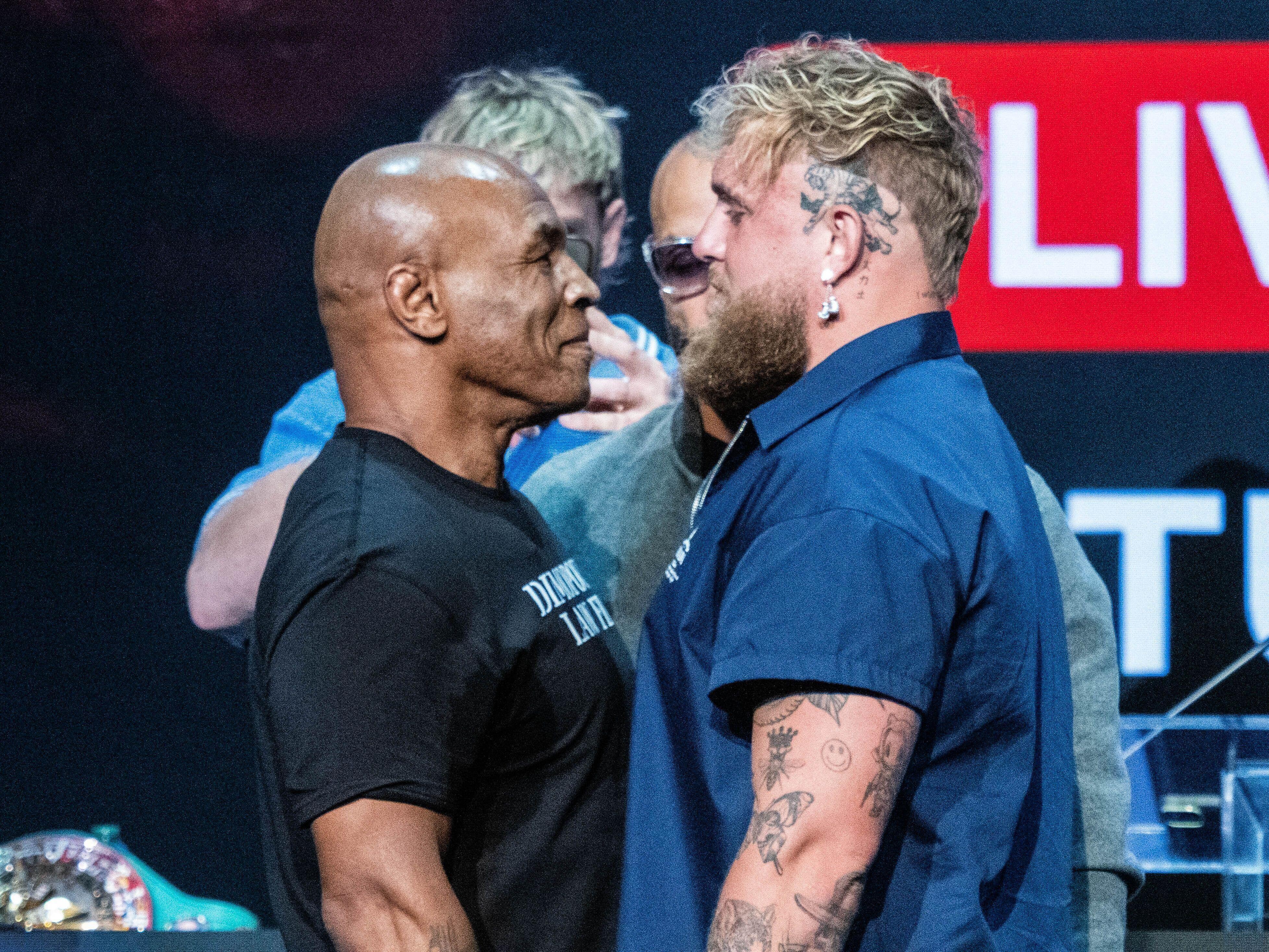 Jake Paul and Mike Tyson face off