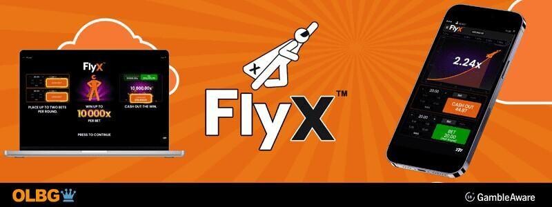 FlyX crash game banner