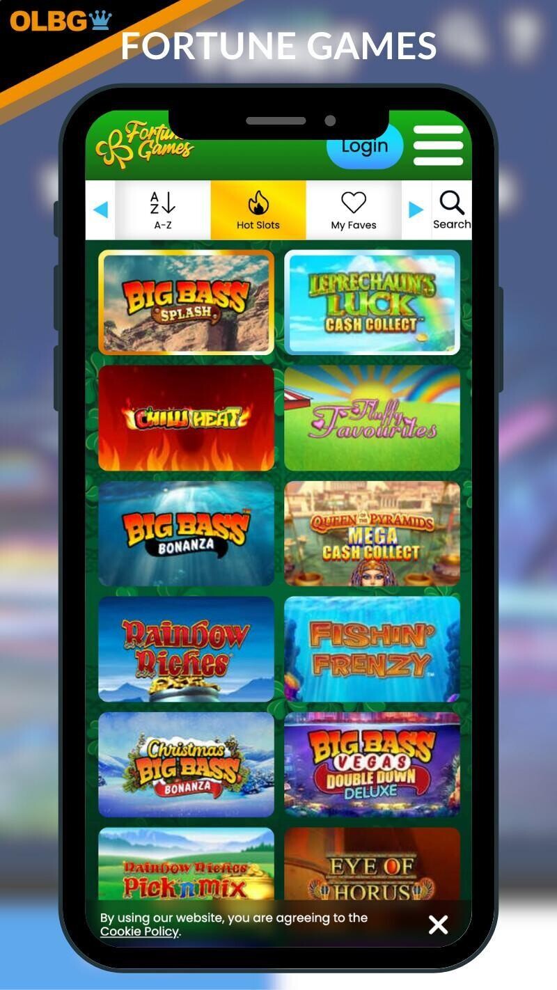 Fortune Games Casino homepage layout