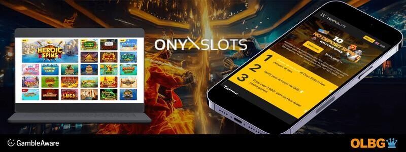 Onyx Slots Website and Mobile Site banner