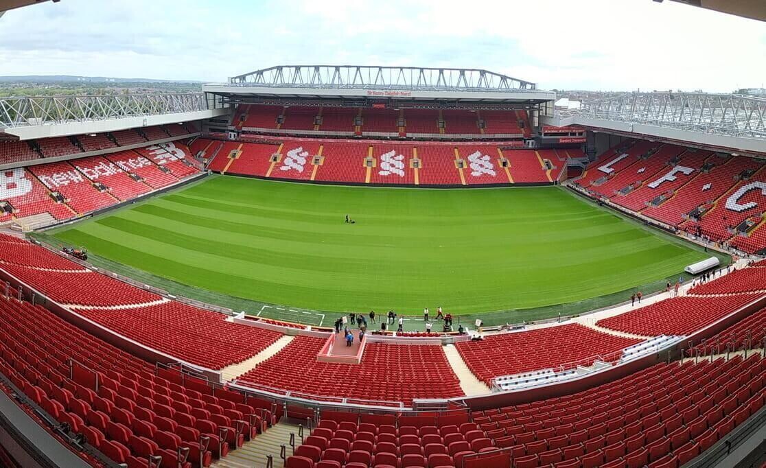 Anfield stadium, home of Liverpool FC