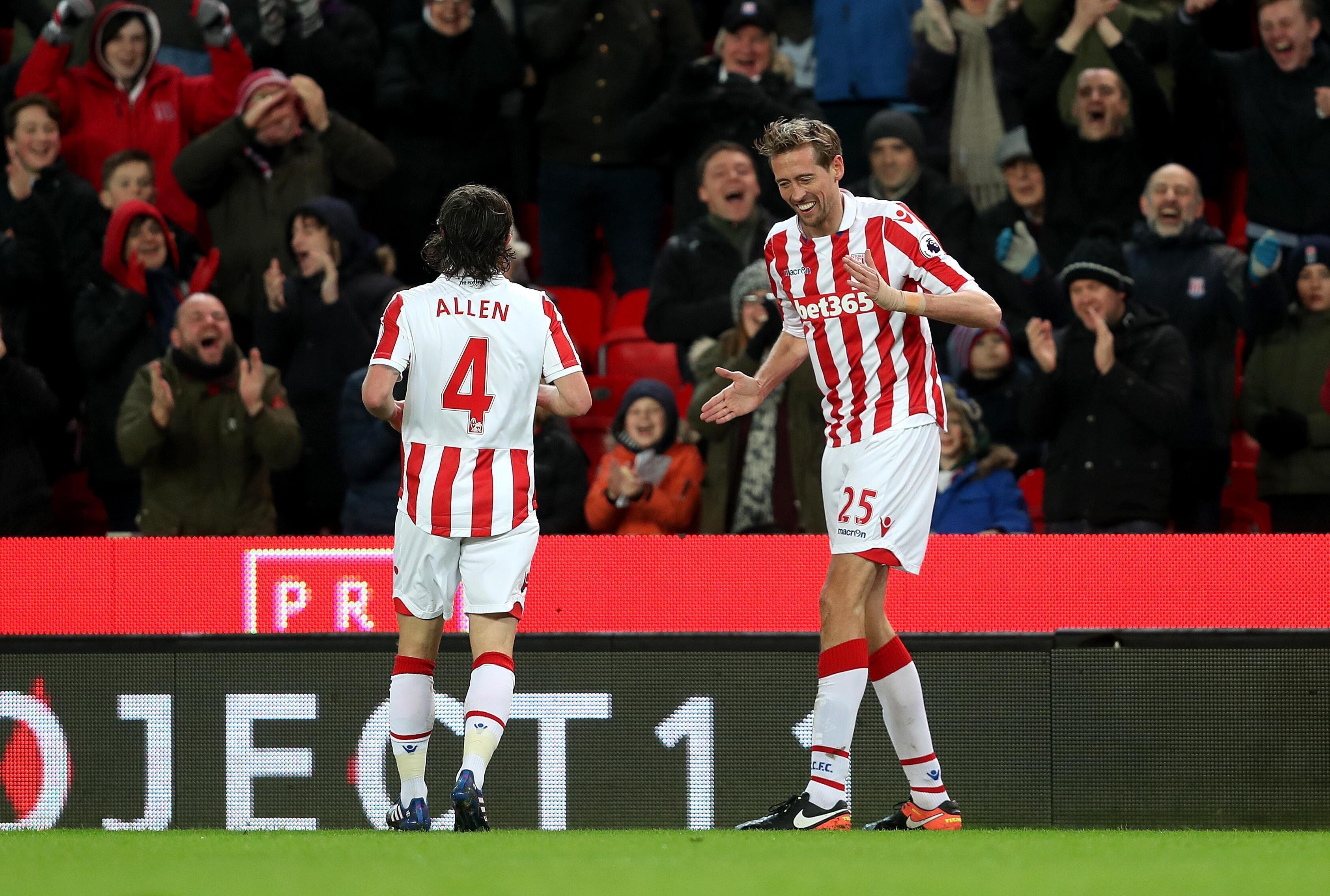 Peter Crouch doing the famous 