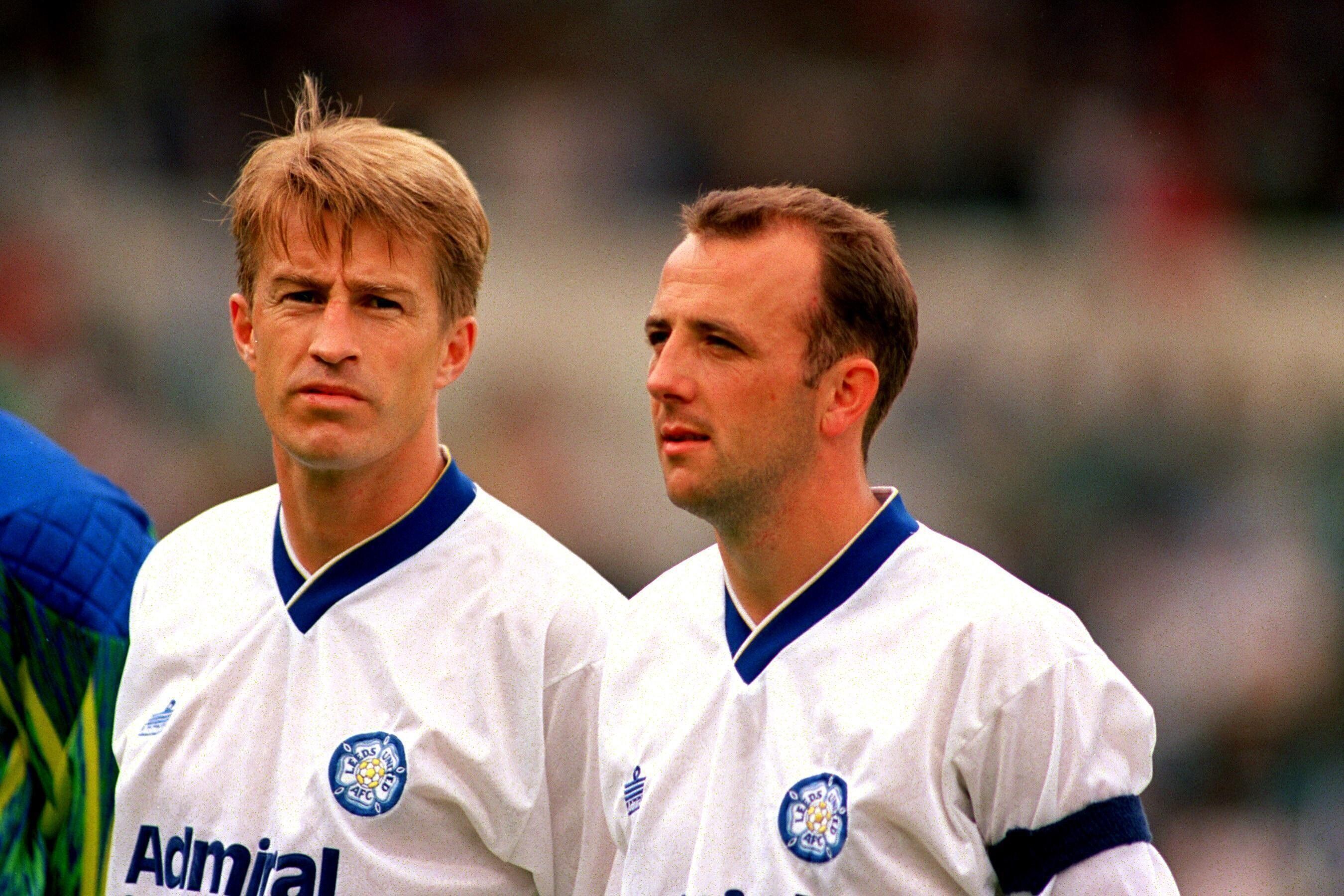 Gary McAllsiter playig for Leeds