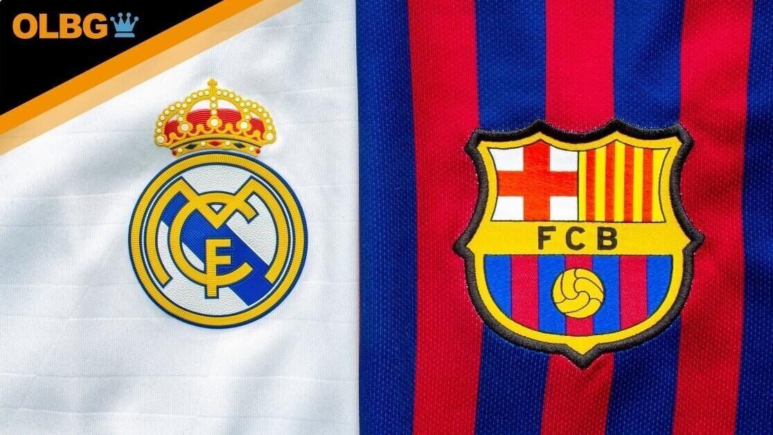 Calgary, Alberta, Canada. July 10, 2020. Club Barcelona vs Real madrid close up to their jersey logo