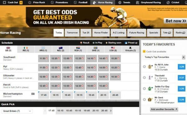 Betfair website