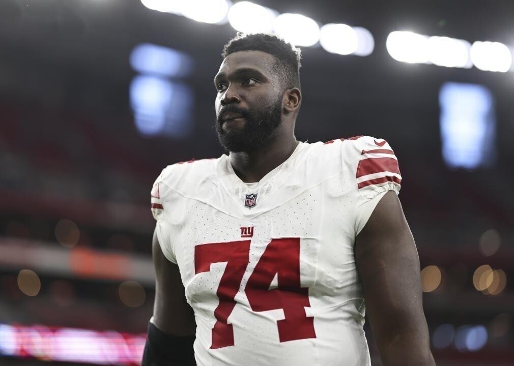 Matt Peart of the New York Giants looks on following a game.