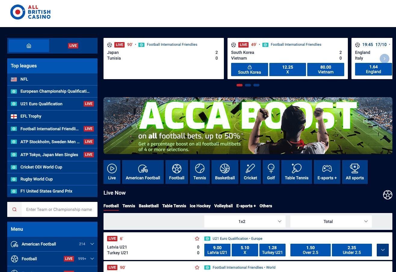All British Sports homepage