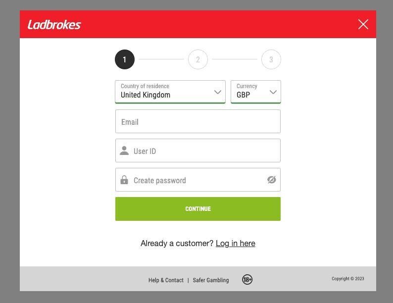 Ladbrokes sign up 1