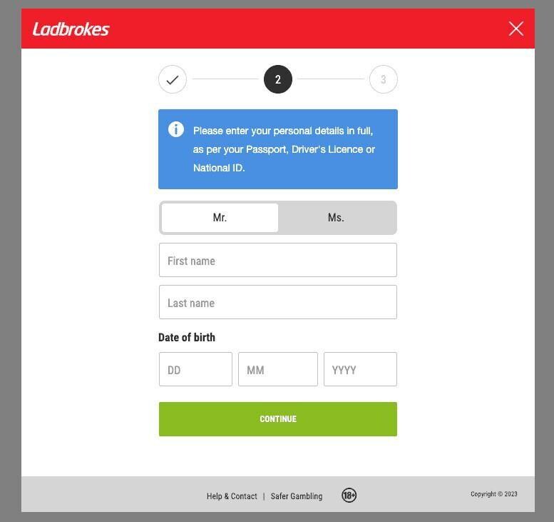 Ladbrokes sign up 2