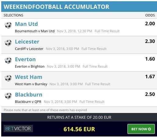 football betting prices