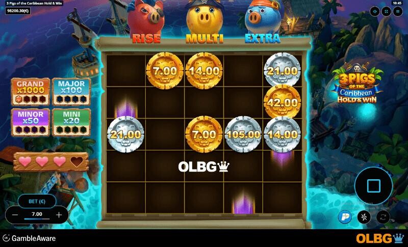 3 Pigs of the Caribbean slot screenshot 2
