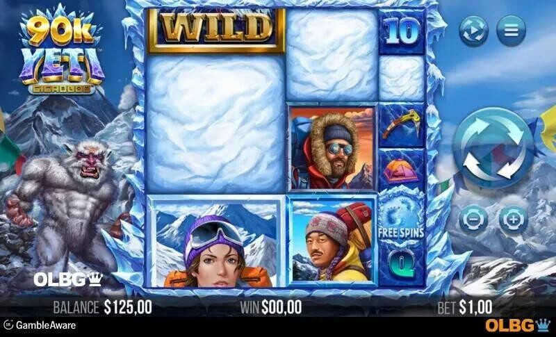 90k Yeti Gigablox slot base game screenshot