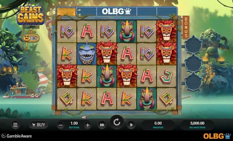 Beast Gains slot base game screenshot