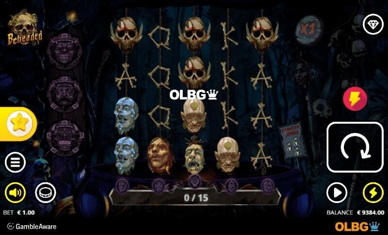 Beheaded slot base game screenshot