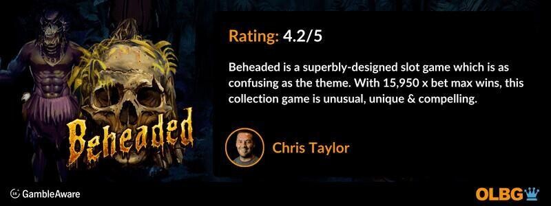 Beheaded slot OLBG Rating banner