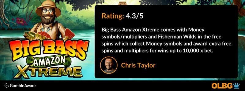 Big Bass Amazon Xtreme slot OLBG Rating banner