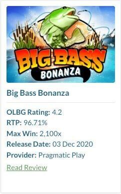 Info card on the Big Bass Bonanza original slot game