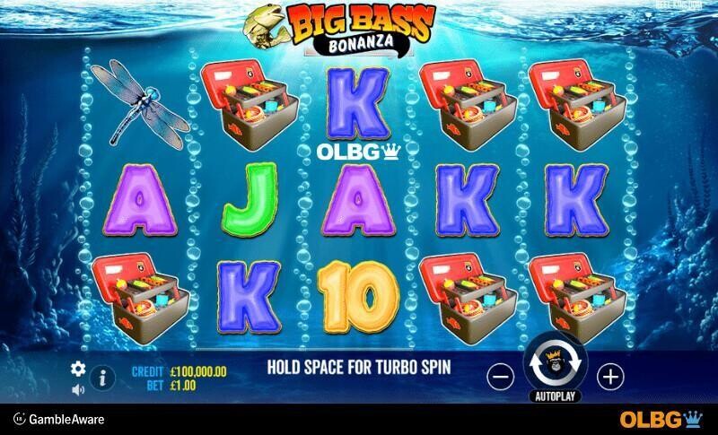 Big Bass Bonanza slot base game screenshot