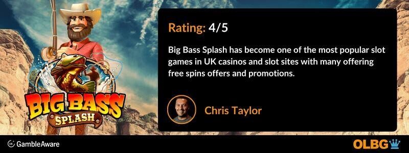 Big Bass Splash slot OLBG rating banner