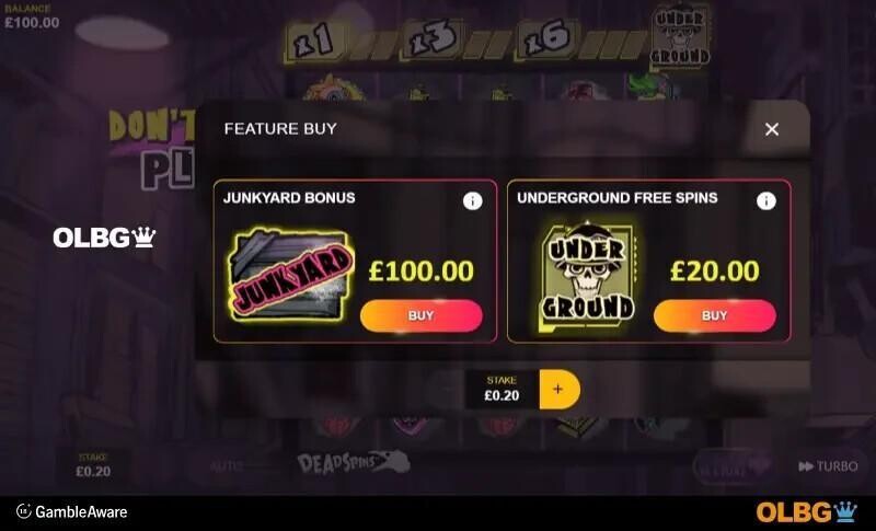 image showing a bonus buy feature example
