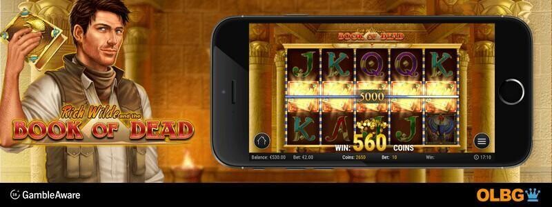 Book of Dead slot mobile screenshot