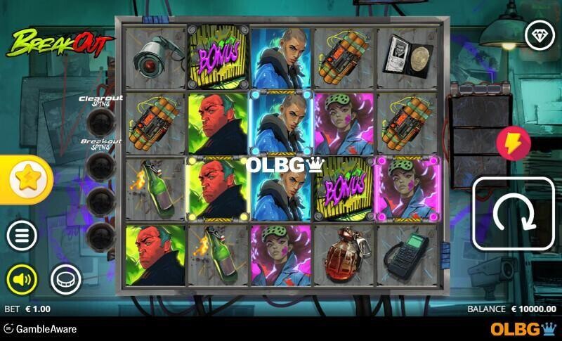 Breakout slot base game screenshot