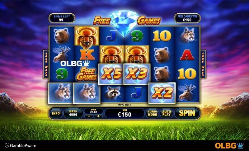 Buffalo Blitz slot Free Games feature screenshot