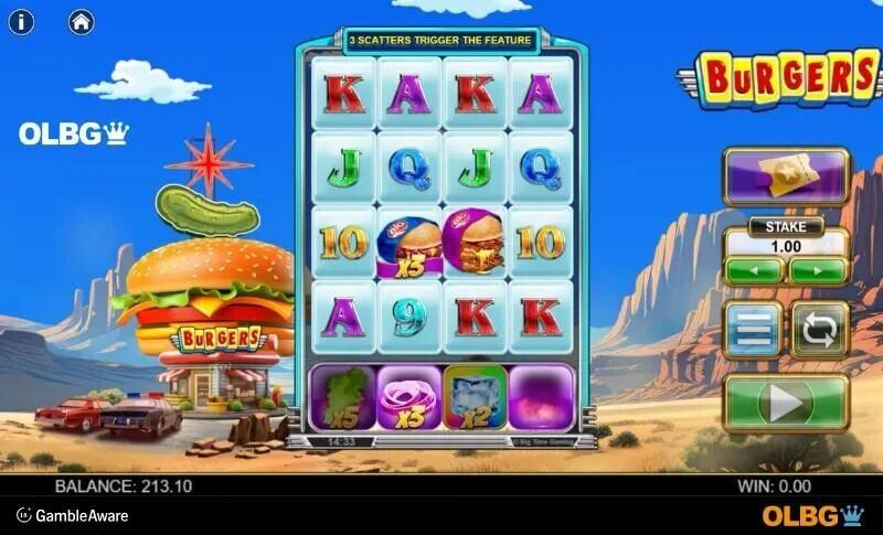 burgers slot base game screenshot