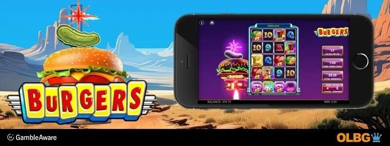 burgers slot mobile banner
