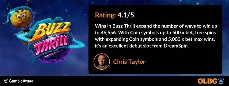 Buzz Thrill slot OLBG Rating banner