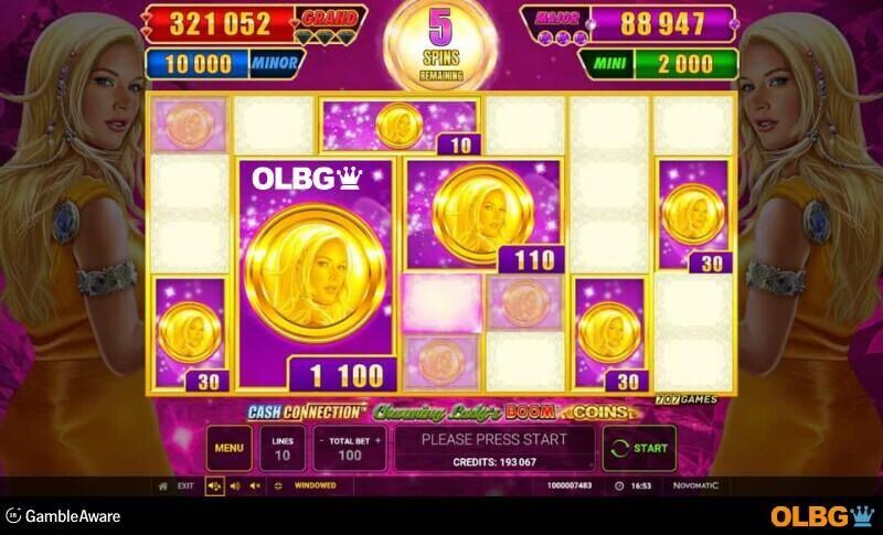 Charming Lady&rsquo;s Boom Coins slot screenshot