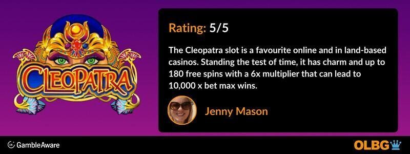 Cleopatra slot OLBG rating banner