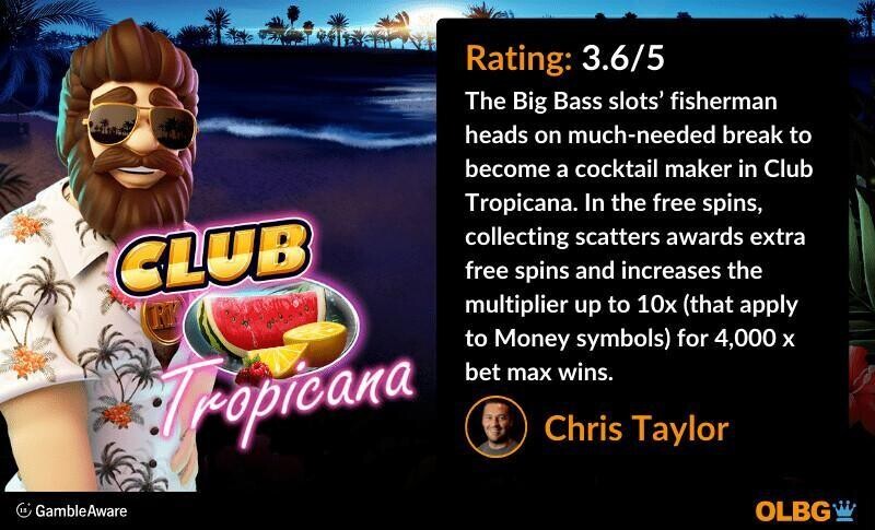 Club Tropicana slot OLBG Rating banner