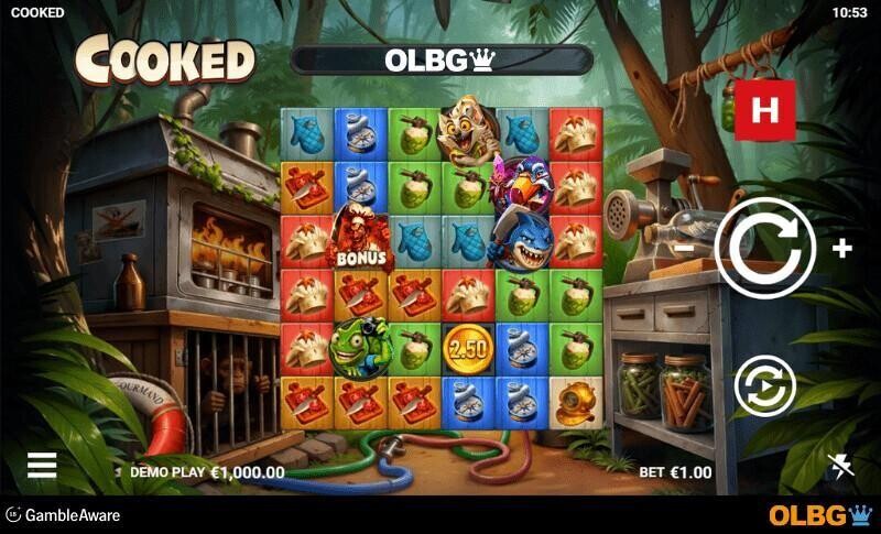 Cooked slot base game screenshot