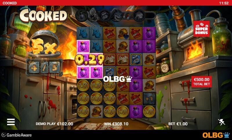 Cooked slot Free Drops Bonus feature screenshot