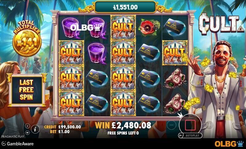 Cult slot Free Spins feature screenshot