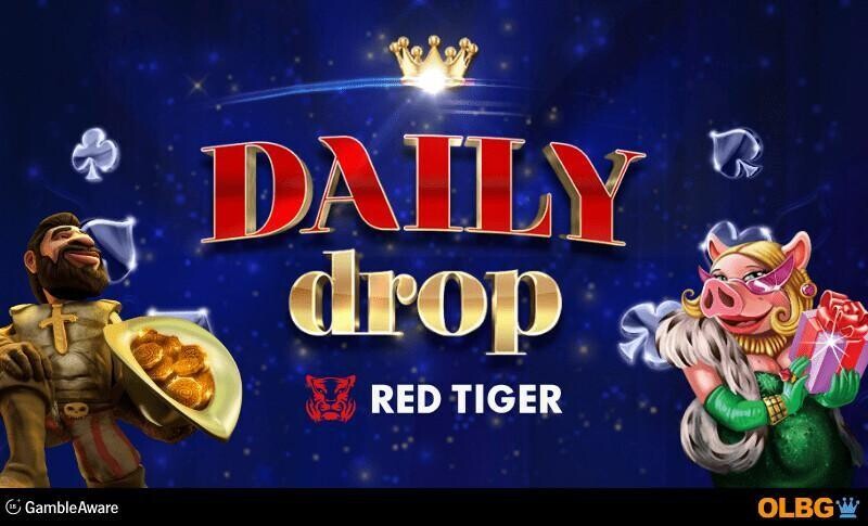 Daily Drop Jackpots Red Tiger Slots banner