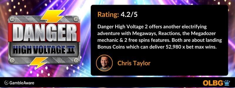 Danger High Voltage 2 slot OLBG Rating banner