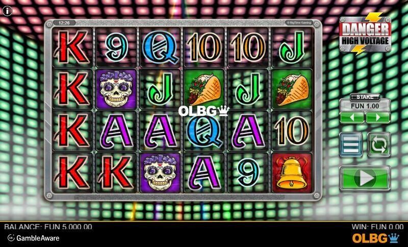 Danger High Voltage slot base game screenshot