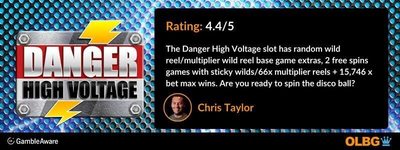 Danger High Voltage slot OLBG Rating banner