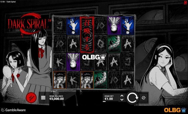 Dark Spiral slot base game screenshot