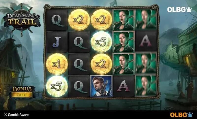 dead man's trail slot coin feature screenshot