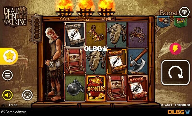 Dead Men Walking slot base game screenshot