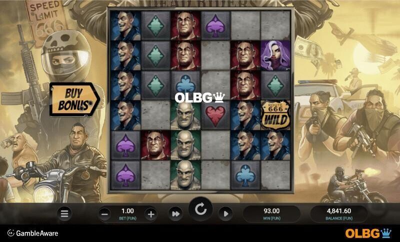 Dead Riders Trail slot base game screenshot