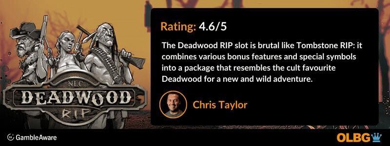 Deadwood RIP slot OLBG Rating banner