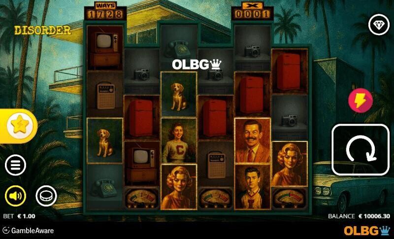 Disorder slot base game screenshot