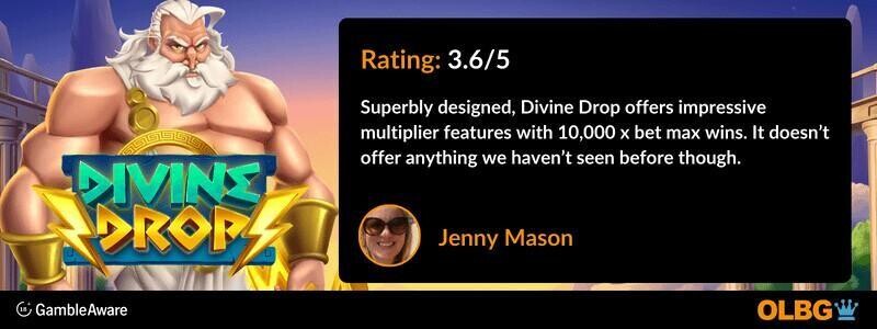 Divine Drop slot OLBG rating banner