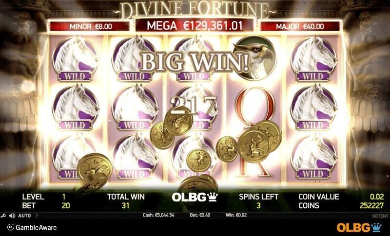 Divine Fortune slot Free Spins feature screenshot